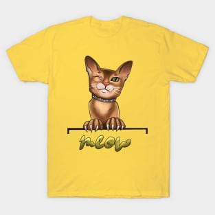 purebred cat in a collar with rhinestones T-Shirt